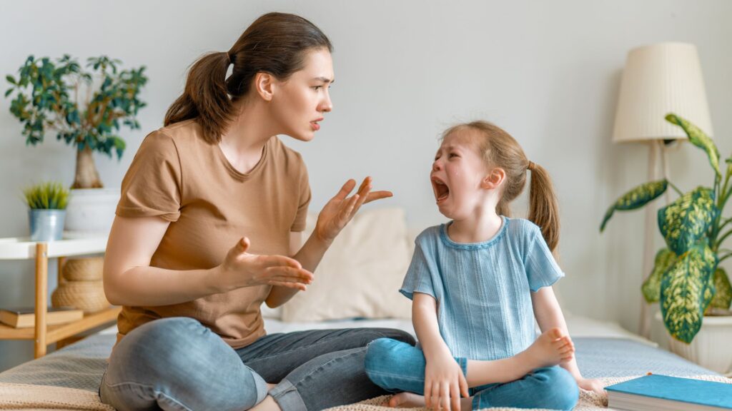 Mother struggles to address problem behavior in a child with autism