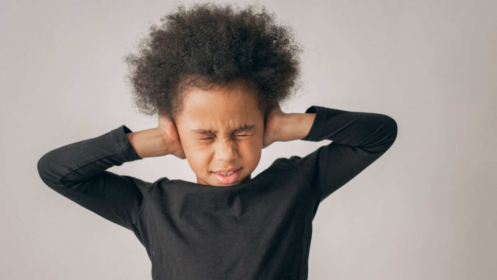 Kid with sensory overload