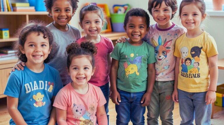 Group of children representing autism and ADHD support through early intervention and ABA therapy.