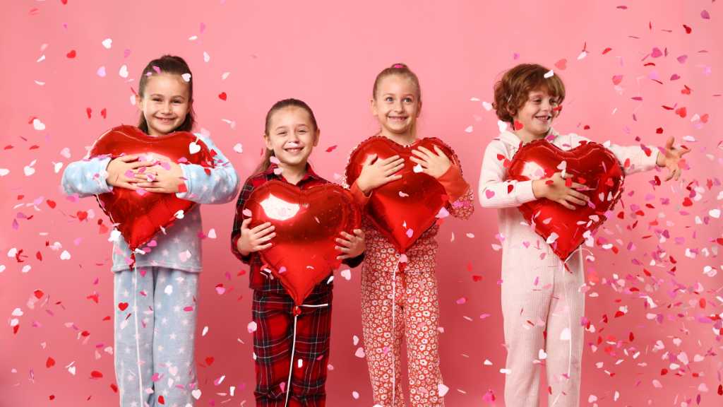 Children celebrating Valentine´s Day and autism in a supportive way with playful, sensory-friendly accessories